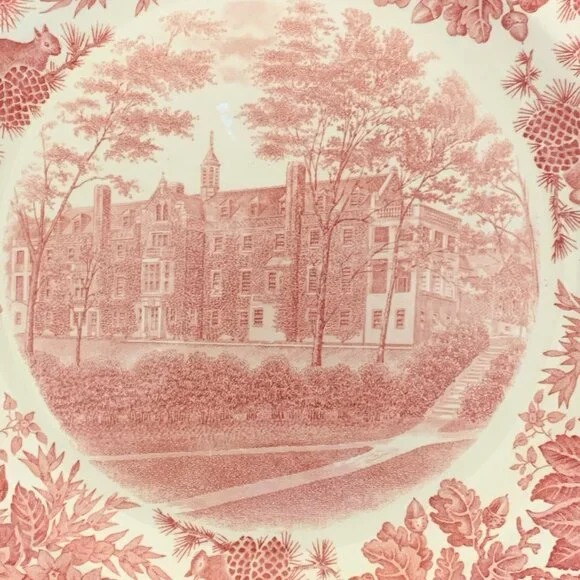 Wedgwood Pink St. Paul’s School The Infirmary Dinner Plate 1928 10 3/8” - Picture 2 of 4